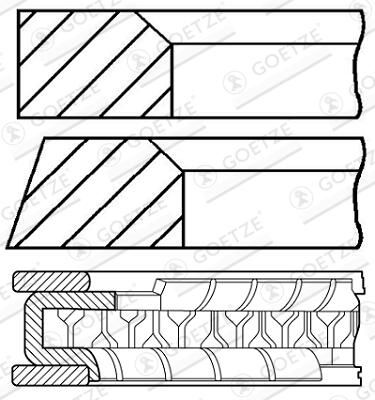 Stūmoklio žiedų komplektas